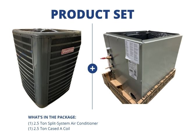 2.5 Ton SS Air Conditioner 208-230/60/1, 14.3 SEER2 and 2.5 Ton Multiposition Cased A Coil