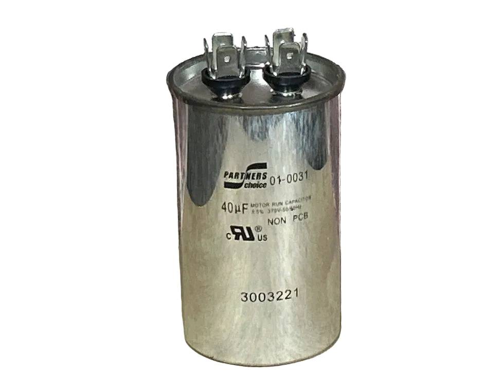 370 Vac, 40MFD 50/60 Hz, Round Capacitor