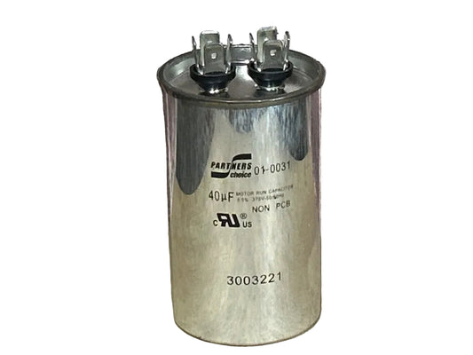 370 Vac, 40MFD 50/60 Hz, Round Capacitor