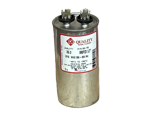 370 Vac, 35MFD 50/60 Hz, Round Capacitor