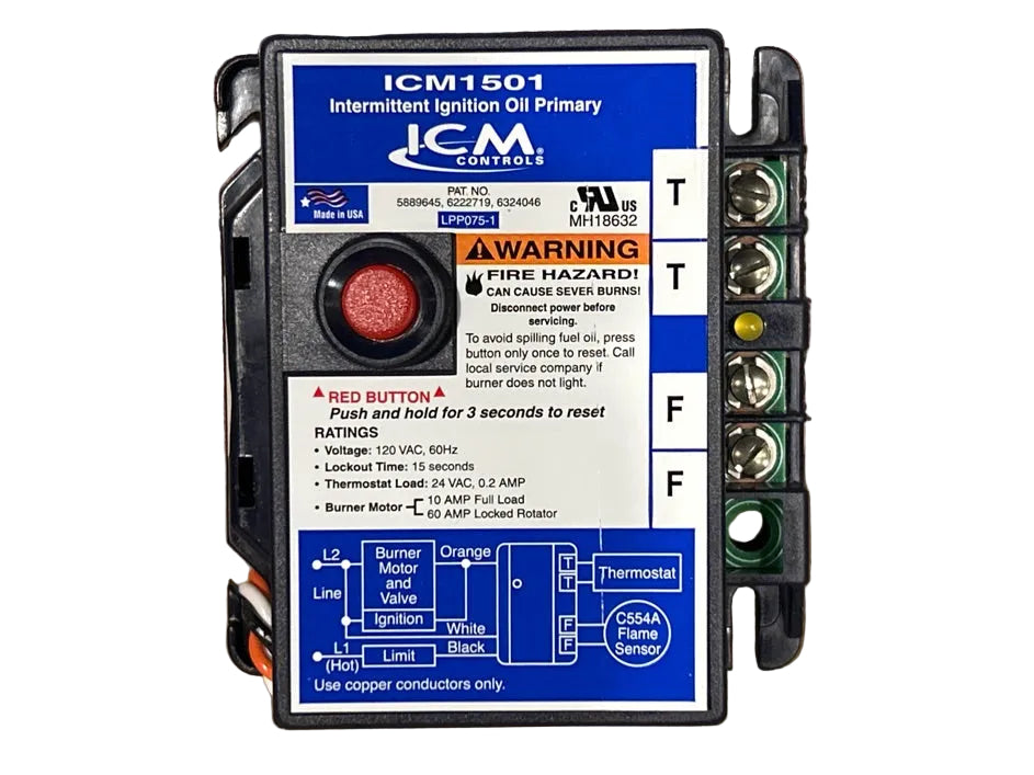 120V, 60Hz Intermittent Ignition Oil Primary Control