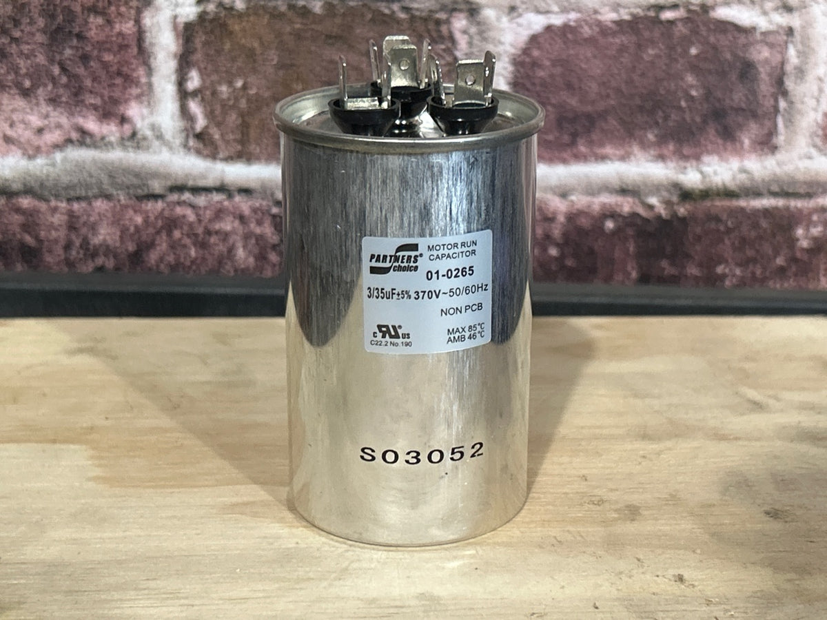 370 Vac, 35+3MFD 50/60 Hz, Oval Capacitor