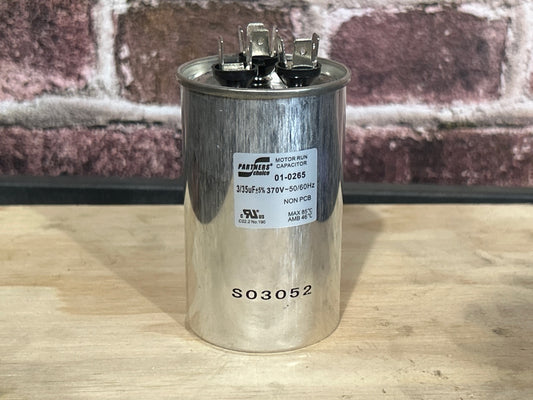 370 Vac, 35+3MFD 50/60 Hz, Oval Capacitor