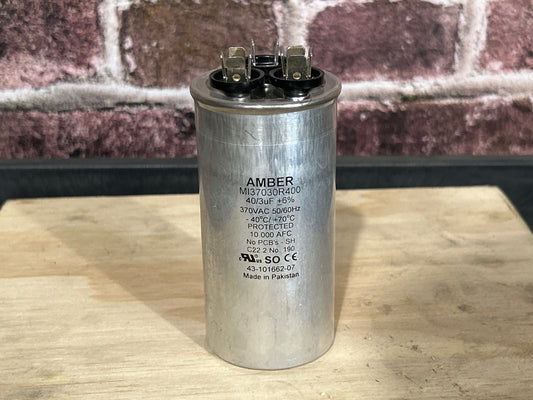 370 Vac, 40+3MFD 50/60 Hz, Round Capacitor