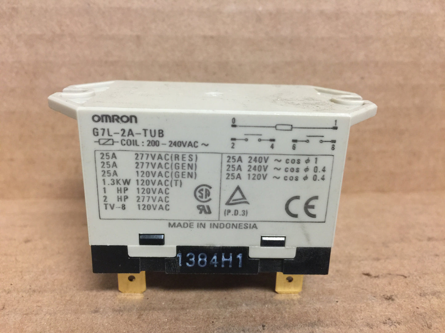 Relay General Purpose DPST 25Amp 240Vac