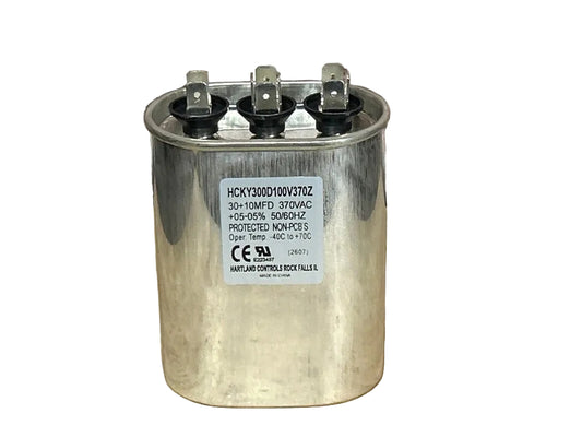 370 Vac, 30+10MFD 50/60 Hz, Oval Capacitor