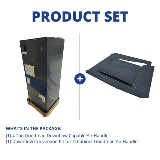 4 Ton Downflow Capable Air Handler R-410A with a Downflow Kit  24w