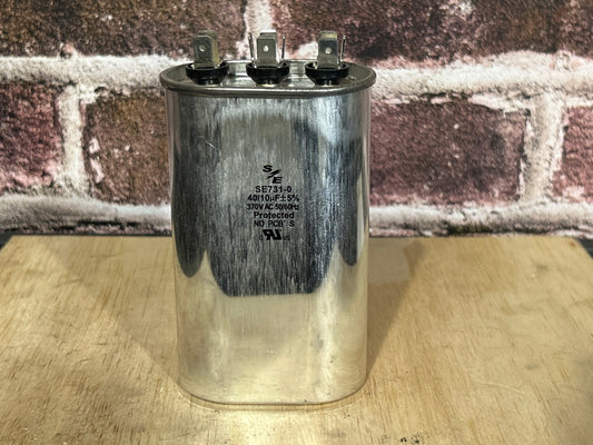 370 Vac, 40+10MFD 50/60 Hz, Oval Capacitor