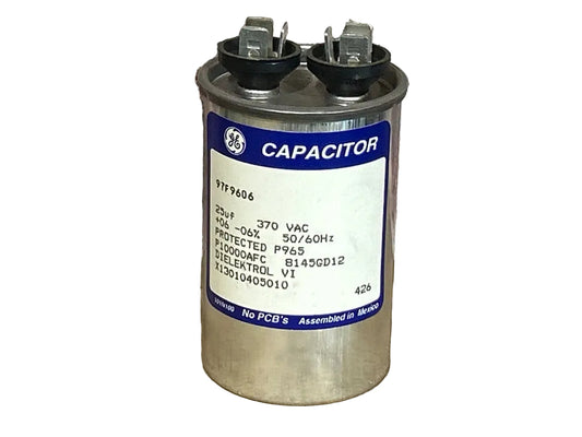 370 Vac, 25MFD 50/60 Hz, Round Capacitor