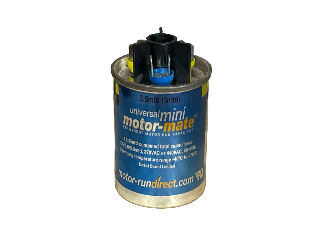 370/440 Vac, 12.5MFD 50/60 Hz, Round Capacitor