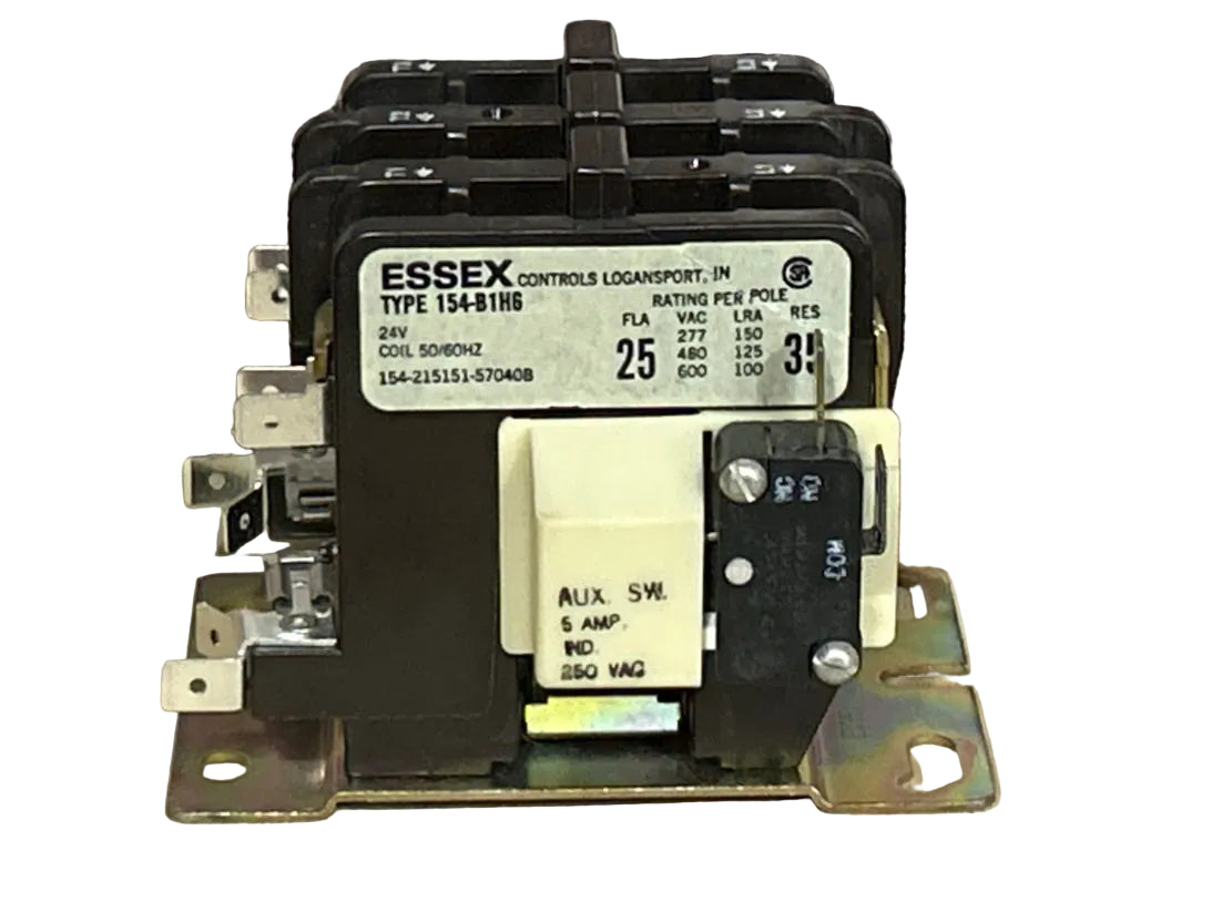 24 V, 50/60 Hz, 25 Amps 3 Pole Contactor