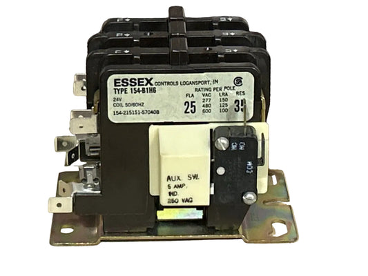 24 V, 50/60 Hz, 25 Amps 3 Pole Contactor