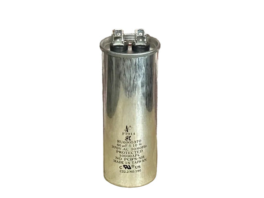 370 Vac, 60MFD 50/60 Hz, Round Capacitor