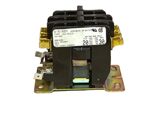208/240 V, 50/60 Hz, 20 Amps 3 Pole Contactor