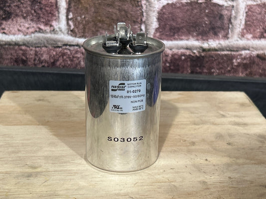 370 Vac, 40+10MFD 50/60 Hz, Round Capacitor
