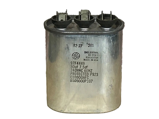 370 Vac, 30+7.5MFD 50/60 Hz, Oval Capacitor