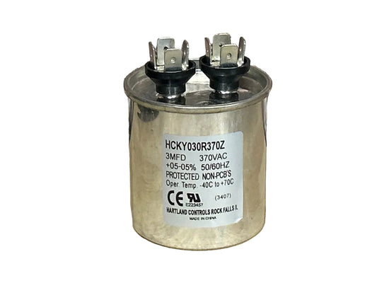 370 Vac, 3MFD 50/60 Hz, Round Capacitor