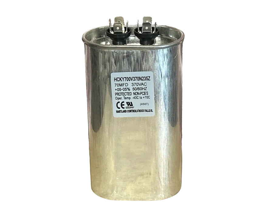 370 Vac, 70MFD 50/60 Hz, Oval Capacitor