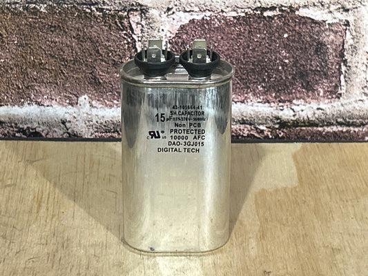 370 Vac, 15MFD 50/60 Hz, Oval Capacitor
