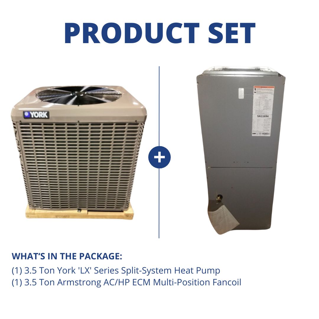 3.5 Ton SS Heat Pump R-410A 16 Seer and 3.5 Ton Multi Position Air Handler