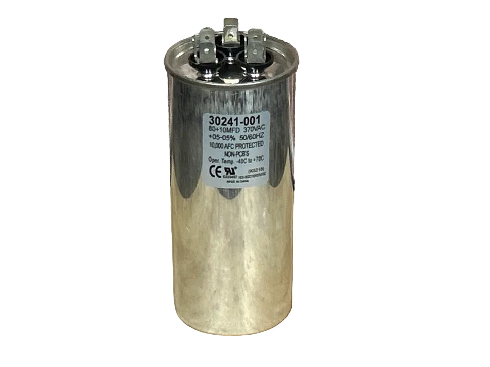 370 Vac, 80+10MFD 50/60 Hz, Round Capacitor