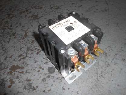 Contactor de 3 polos y 60 amperios, voltaje de bobina: 24