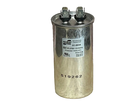 370 Vac, 55MFD 50/60 Hz, Round Capacitor
