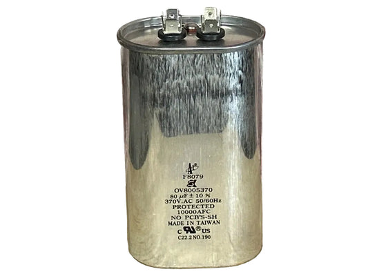 370 Vac, 80MFD 50/60 Hz, Oval Capacitor