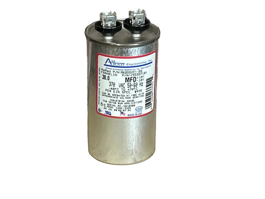 370 Vac, 30MFD 50/60 Hz, Round Capacitor