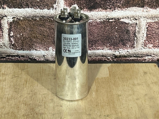 370 Vac, 60+10MFD 50/60 Hz, Round Capacitor