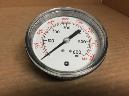 3.5 Pressure Gauge; 0-600 PSI