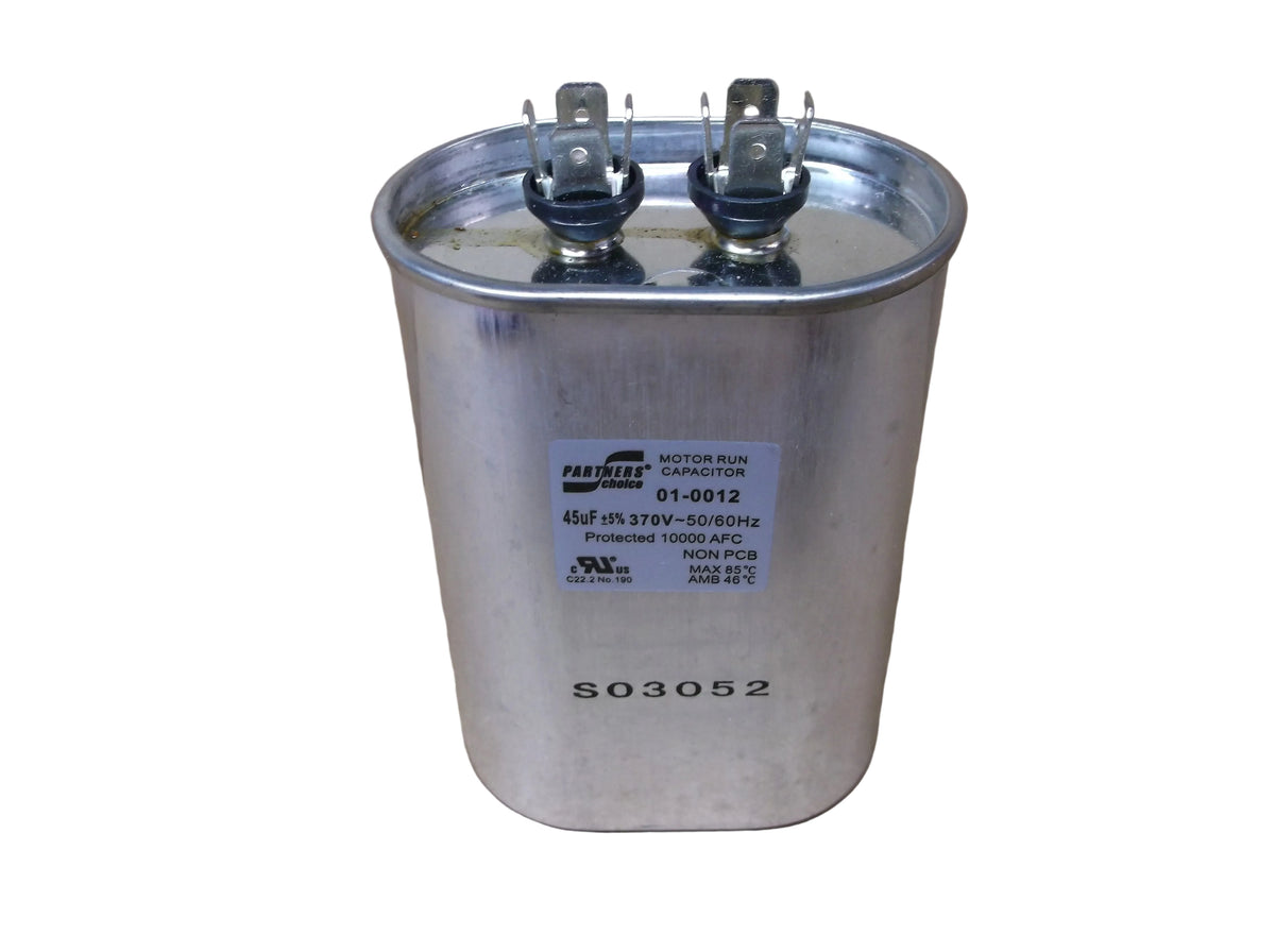 370 Vac, 45MFD 50/60 Hz, Oval Capacitor