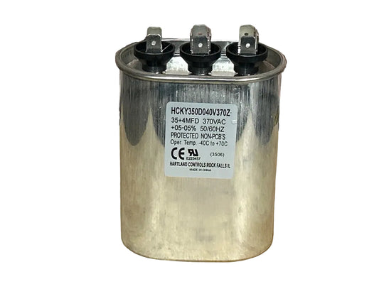 370 VAC, 35+4MFD 50/60 Hz, Oval Capacitor