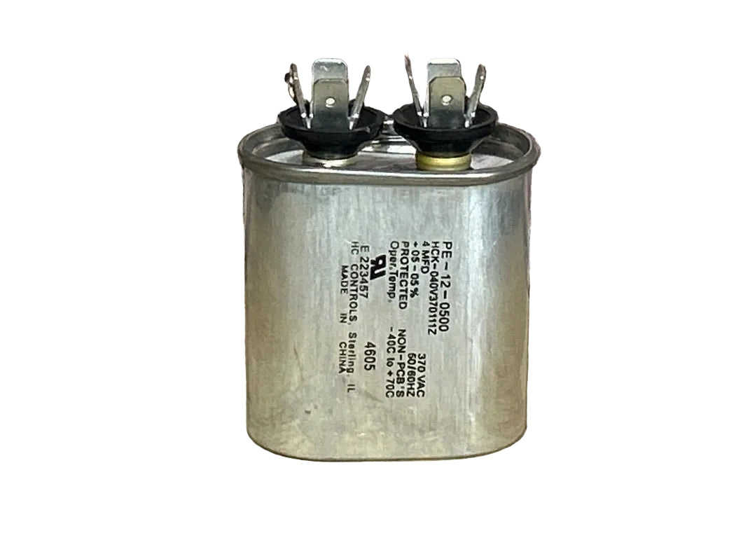 370 Vac, 4MFD 50/60 Hz, Oval Capacitor