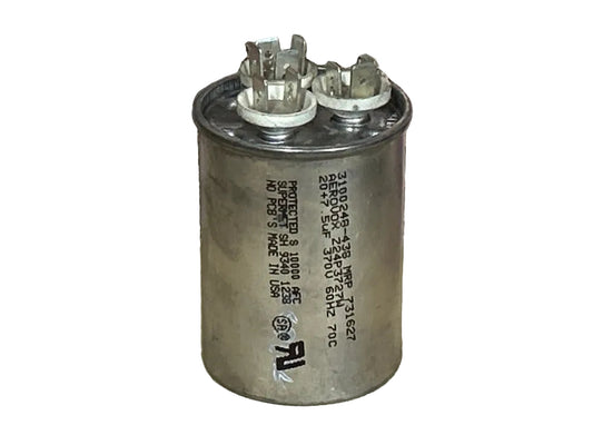 370 Vac, 20+7.5MFD 50/60 Hz, Round Capacitor