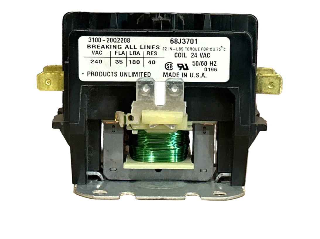 24 V, 50/60 Hz, 35 Amps 2 Pole Contactor