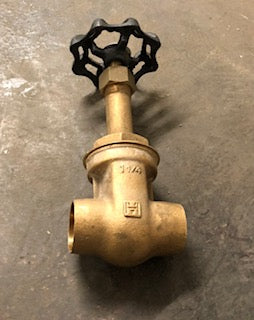 1-1/4" Sweat Bronze Gate Valve/W Operating Wheel