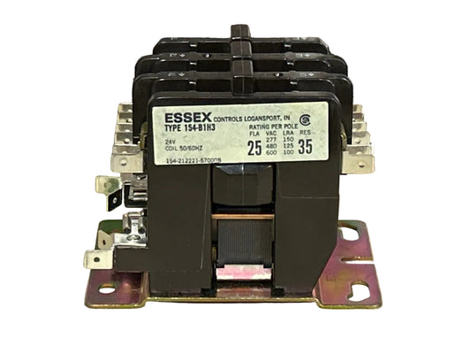 24 V, 50/60 Hz, 25 Amps 3 Pole Contactor