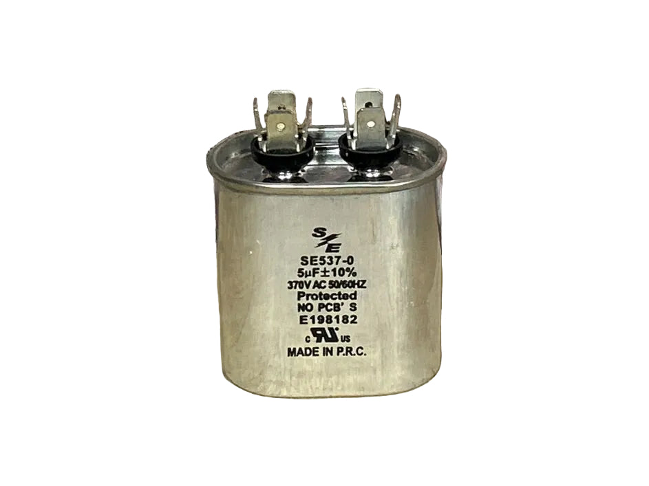 370 Vac, 5MFD 50/60 Hz, Oval Capacitor