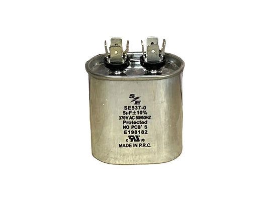 370 Vac, 5MFD 50/60 Hz, Oval Capacitor
