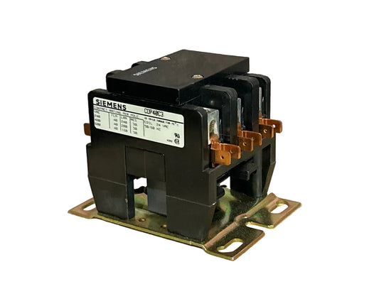 24 V, 50/60 Hz, 40 Amps 3 Pole Contactor