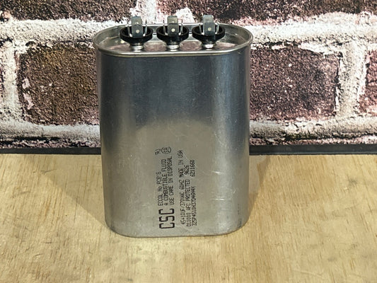 370 Vac, 45+10MFD 50/60 Hz, Oval Capacitor