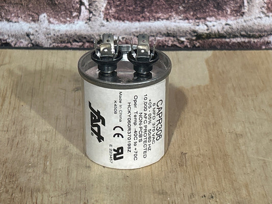 370 Vac, 6MFD 50/60 Hz, Round Capacitor