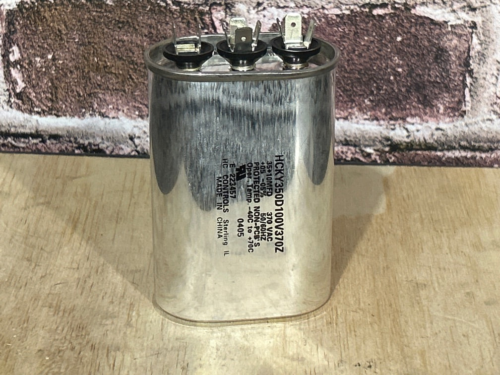 370 Vac, 35+5MFD 50/60 Hz, Oval Capacitor