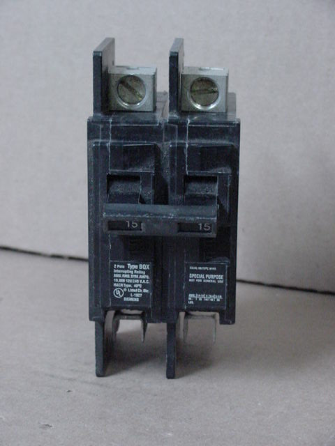 Thermal Magnetic Molded Case Circuit Breaker 2-Pole 15 Amp