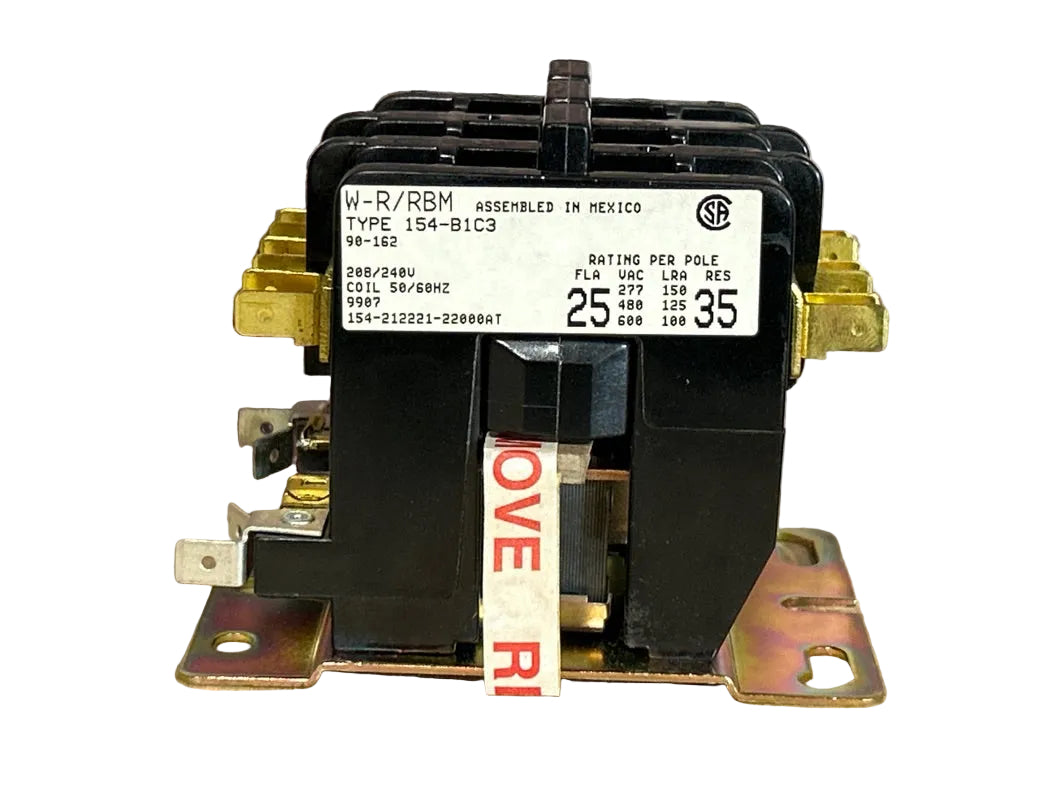 208/240 V, 50/60 Hz, 25 Amps 3 Pole Contactor