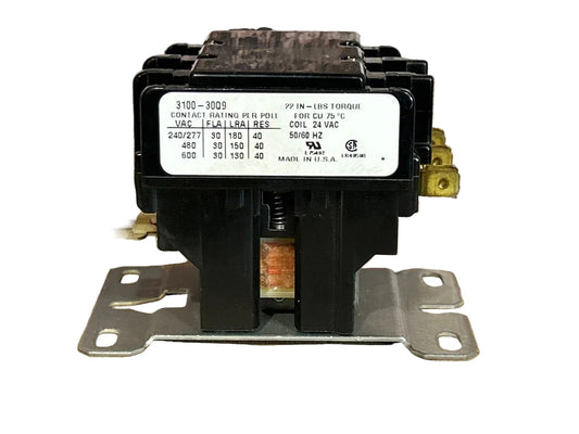 24 V, 50/60 Hz, 30 Amps 3 Pole Contactor