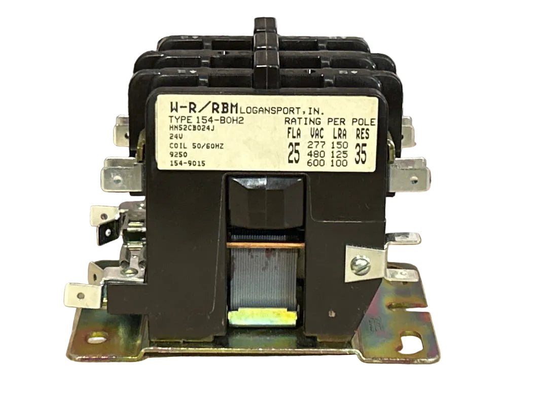 24 V, 50/60 Hz, 25 Amps 3 Pole Contactor