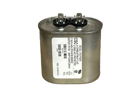 370 Vac, 17.5MFD 50/60 Hz, Oval Capacitor