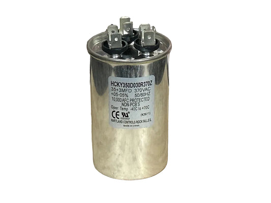 370 Vac, 35+3MFD 50/60 Hz, Round Capacitor